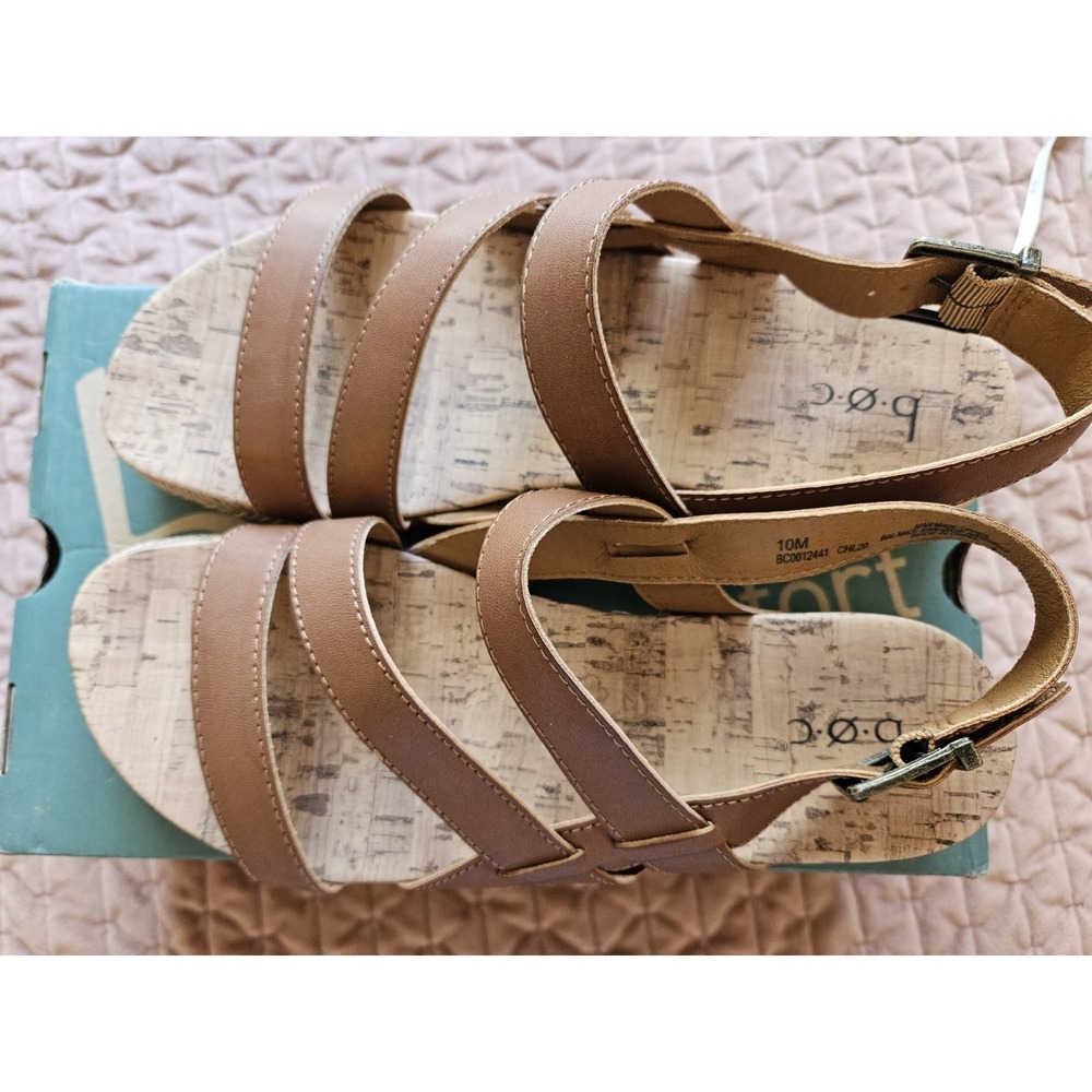 NIB BOC Shoes "Harper" Light Brown Sling Back Sandals With Box, Size 10M - Picture 2 of 9